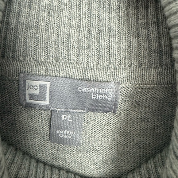 JCPenney New Cashmere blend Vibrant Striped Turtleneck Sweater Sz PL - Picture 3 of 9